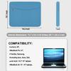 14 inch Laptop Sleeve Case, Shockproof Protective Laptop Cover Briefcase Carrying Computer Bag with Accessory Pocket Portable Computer Sleeve for 14" MacBook, HP, Dell, Lenovo, Acer, Light Blue view 4