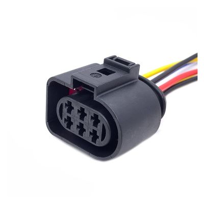 BUIEX 2/3/4/5/6/8/10 Pin 3.5mm Auto Ignition Coil Electrical Waterproof Connector Horn Sensor Plug with Cable 1J0973722 Compatible with VW (Color : 6P of 1J0973733, Size : 1 Pc)