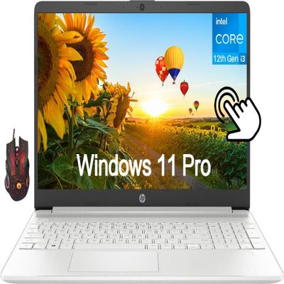 HP 2024 Newest 15.6" Touchscreen Laptop - for Business and Student, Intel Core i3-1215U CPU, 16GB RAM, 512GB SSD, Long Battery Life, Windows 11 Pro, with Mouse