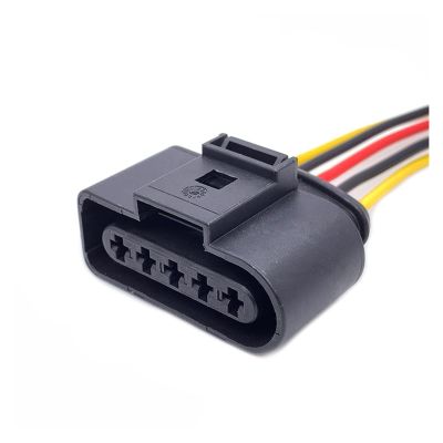 BUIEX 2/3/4/5/6/8/10 Pin 3.5mm Auto Ignition Coil Electrical Waterproof Connector Horn Sensor Plug with Cable 1J0973722 Compatible with VW (Color : 5P of 1J0973725, Size : 1 Pc)