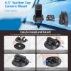 DirectNine Basics Nitze Camera Suction Cup (4.5) N48-A45 Mount with Built-in NATO Rail and Multiple 1/4""-20 locating Holes,3/8""-16 ARRI locating Holes,for DSLR Camera, Mirrorless Camera, Black view 4