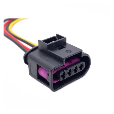 2 3 4Pin 3.5MM Automotive Ignition Coil Electrical Female Connector Wire Harness Plug with Cable Compatible with A4 A6 Pas~at 4D0971992 (Color : 4P Wire Harness, Size : 1 Pc)
