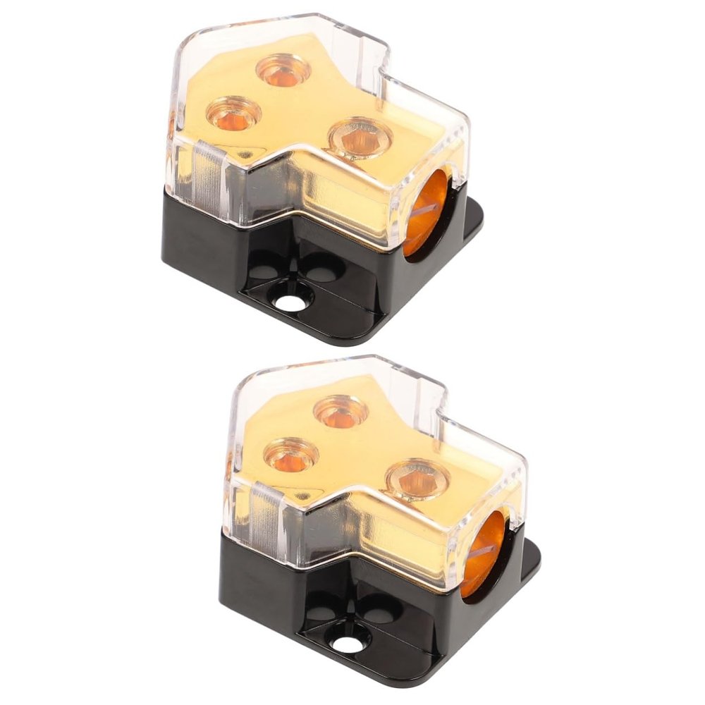 Angoily 2pcs Car Amplifier Distribution Block Audio Splitter 1 Distribution Blocks for Vehicle Systems