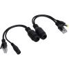 Pilipane 12V PoE Adapter, POE Splitter Injector Kit 1Pair Power Over Ethernet Passive, Cable Splitter Injector Watertight, Passive PoE Injector and PoE Splitter Kit (Black) view 2