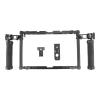 Nitze Directors Monitor Cage Built-in Cold Shoes,1/4"-20, 3/8"-16 Threaded Holes, 3/8 ARRI locating Holes for SLR Camera Monitor Tripod,Compatible with Feelworld LUT11S view 1