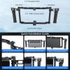 Nitze Directors Monitor Cage Built-in Cold Shoes,1/4"-20, 3/8"-16 Threaded Holes, 3/8 ARRI locating Holes for SLR Camera Monitor Tripod,Compatible with Feelworld LUT11S view 3