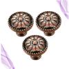 Ciieeo 3pcs Mushroom Shape Cabinet Pull Knobs Antique Red Drawer Handles Stylish Furniture Hardware for Easy to Install Cabinet Knobs view 2