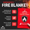 40x40 1 Pack Fire Blanket for Home and Kitchen Firemen Safety Gifts view 2