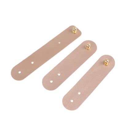 Hemobllo Cable Storage Organizer 3 Pack Pu Leather Cable Ties Gold Cord Anchors for Earphones Tangle- Wire Holder Wire Management