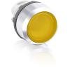 ASBB MP2-31Y, Pushbutton, Maint, Flush, Yellow, Illum, Chrome Metal, No Contact Block, 1SFA611101R3103 view 1