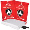 Emergency Fire Blanket - 2-Pack 40x40 Stay Prepared With Our Fireproof Blanket Extinguish Flames for Your Home Kitchen - Be a hero with first house must haves along with Extinguisher - Home Safety view 1