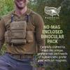 Marsupial Gear No-Mag Enclosed Binocular Pack - Magnet-Free Hunting Bino Chest Harness with Silent Fleece Lining, Coyote Brown, Medium view 2