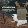 Marsupial Gear No-Mag Enclosed Binocular Pack - Magnet-Free Hunting Bino Chest Harness with Silent Fleece Lining, Coyote Brown, Medium view 3
