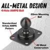 Bulletpoint Metal 4-Hole AMPS Base Mount with 20mm (0.787 inches) Mounting Ball (2 Pack) view 2