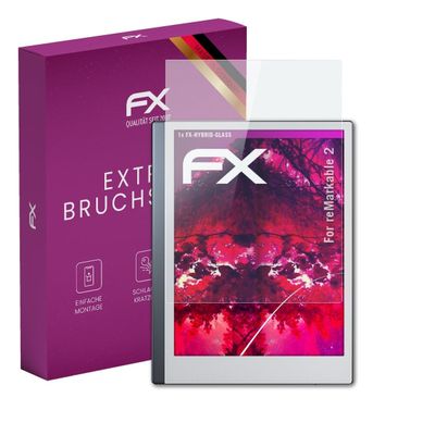 atFoliX Plastic Glass Protective Film compatible with reMarkable 2, 9H Hybrid-Glass FX Screen Protector