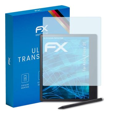 atFoliX Screen Protection Film compatible with Kobo Elipsa 2E Screen Protector, ultra-clear FX Protective Film (2X)