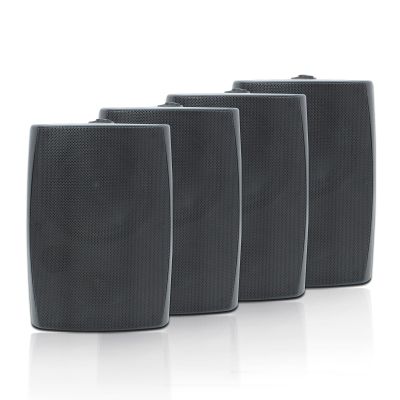 STUDIOFINIX 6.5 Inch Outdoor Speakers Wall-Mounted 800W - Waterproof and High-Performance Audio Solution for Indoor/Outdoor,Home,Patio,Garden,Backyard(4 Passive Speakers Bundle/Black)