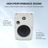 STUDIOFINIX 6.5 Inch Outdoor Speakers Wall-Mounted 800W - Waterproof and High-Performance Audio Solution for Indoor/Outdoor,Home,Patio,Garden,Backyard(4 Passive Speakers Bundle/White) view 3