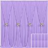 10 Panels Lavender Backdrop Curtain for Parties Wedding Wrinkle Free Light Purple Photo Curtains Backdrop Drapes Fabric Decoration for Baby Shower Photoshoot 50ft(W) x 10ft(H) view 1