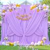 10 Panels Lavender Backdrop Curtain for Parties Wedding Wrinkle Free Light Purple Photo Curtains Backdrop Drapes Fabric Decoration for Baby Shower Photoshoot 50ft(W) x 10ft(H) view 3