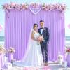 10 Panels Lavender Backdrop Curtain for Parties Wedding Wrinkle Free Light Purple Photo Curtains Backdrop Drapes Fabric Decoration for Baby Shower Photoshoot 50ft(W) x 10ft(H) view 4