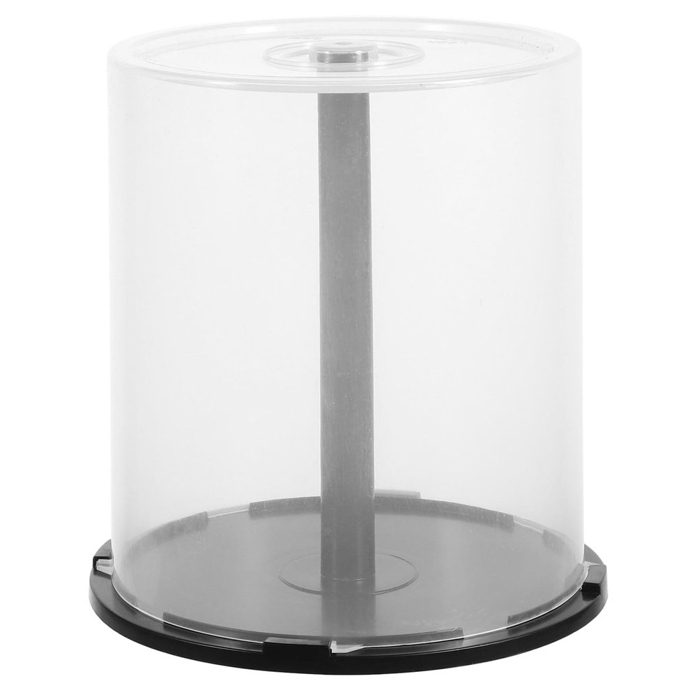 Luxshiny Portable Plastic Cd Storage Container Dvd Holder for Discs Easy Access Organizer Material for Bookshelf Desktop Use