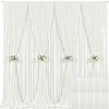 10 Panels Ivory Backdrop Curtain for Wedding Parties Wrinkle Free Ivory Photo Curtains Backdrop Drapes Fabric Decoration for Baby Shower Photography 5ft(W) x 10ft(H)" view 1