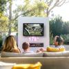 acrtmatic 50-55 inch Weatherproof Outdoor TV Cover with lock, Hard Cover and Durable, Clear Dust-proof Television Enclosure for Outside(Left Door), Full Motion TV Wall Mount and 2 Cooling Fans Include view 2
