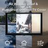 acrtmatic 50-55 inch Weatherproof Outdoor TV Cover with lock, Hard Cover and Durable, Clear Dust-proof Television Enclosure for Outside(Left Door), Full Motion TV Wall Mount and 2 Cooling Fans Include view 3