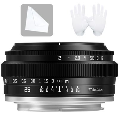 TTArtisan 25mm F2 Large Aperture Manual Fixed Wide-Angle APS-C Lens for Sony E Mount Cameras