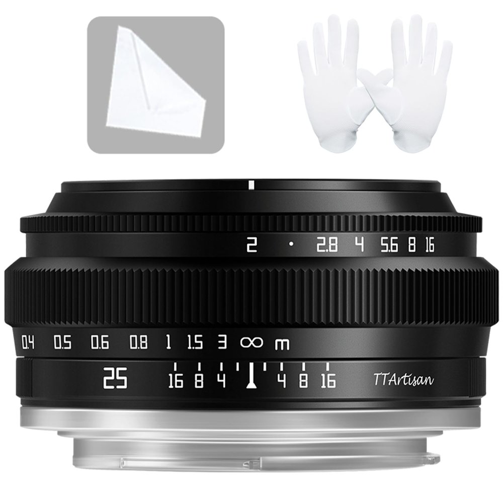 TTArtisan 25mm F2 Large Aperture Manual Fixed Wide-Angle APS-C Lens for Sony E Mount Cameras