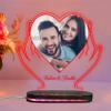 Smallduuck Personalized Heart Photo Night Light Custom Couple Picture Led Photo Frame Lamp Couple Acrylic Lamp Gift for Couple Him Her Mom Dad Valentines Day Mother's Day Christmas Birthday view 4
