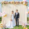 10 Panels Champagne Backdrop Curtain for Parties Wedding Baby Shower Wrinkle Free Photo Curtains Backdrop Drapes Fabric Decoration for Bridal Shower 50ft(W) x 10ft(H) view 4