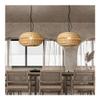 Hand Woven Basket Ceiling Hanging Lamp - V-intage Wicker Lighting - Extra Large Rattan Chandelier - Farmhouse Bamboo Pendant Lights Fixture - Compatible with Dining Room Kitchen Island Living Room view 3