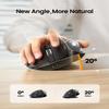 ProtoArc Wireless Trackball Mouse, EM01 NL Ergonomic Bluetooth Rollerball Thumb Rechargeable Computer Laptop Mouse, Adjustable Angle & 3 Device Connection for PC, Mac, Windows-Silver Ball view 2