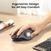ProtoArc Wireless Trackball Mouse, EM01 NL Ergonomic Bluetooth Rollerball Thumb Rechargeable Computer Laptop Mouse, Adjustable Angle & 3 Device Connection for PC, Mac, Windows-Silver Ball view 3
