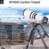 INNOREL NT404C Carbon Fiber Tripod Professional Birdwatching Heavy Duty Camera 66lb/30kg Max Load 40mm Max Tube Diameter Bowl Tripod Birdwatching Camera Stand with a 1/4" or 3/8" External Screw Hole view 2
