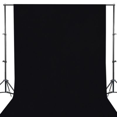 GFCC 10x12FT Black Backdrop Background - for Photography Photo Booth Backdrop for Photoshoot Background Screen Video Recording Parties Curtain