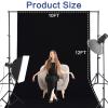 GFCC 10x12FT Black Backdrop Background - for Photography Photo Booth Backdrop for Photoshoot Background Screen Video Recording Parties Curtain view 3