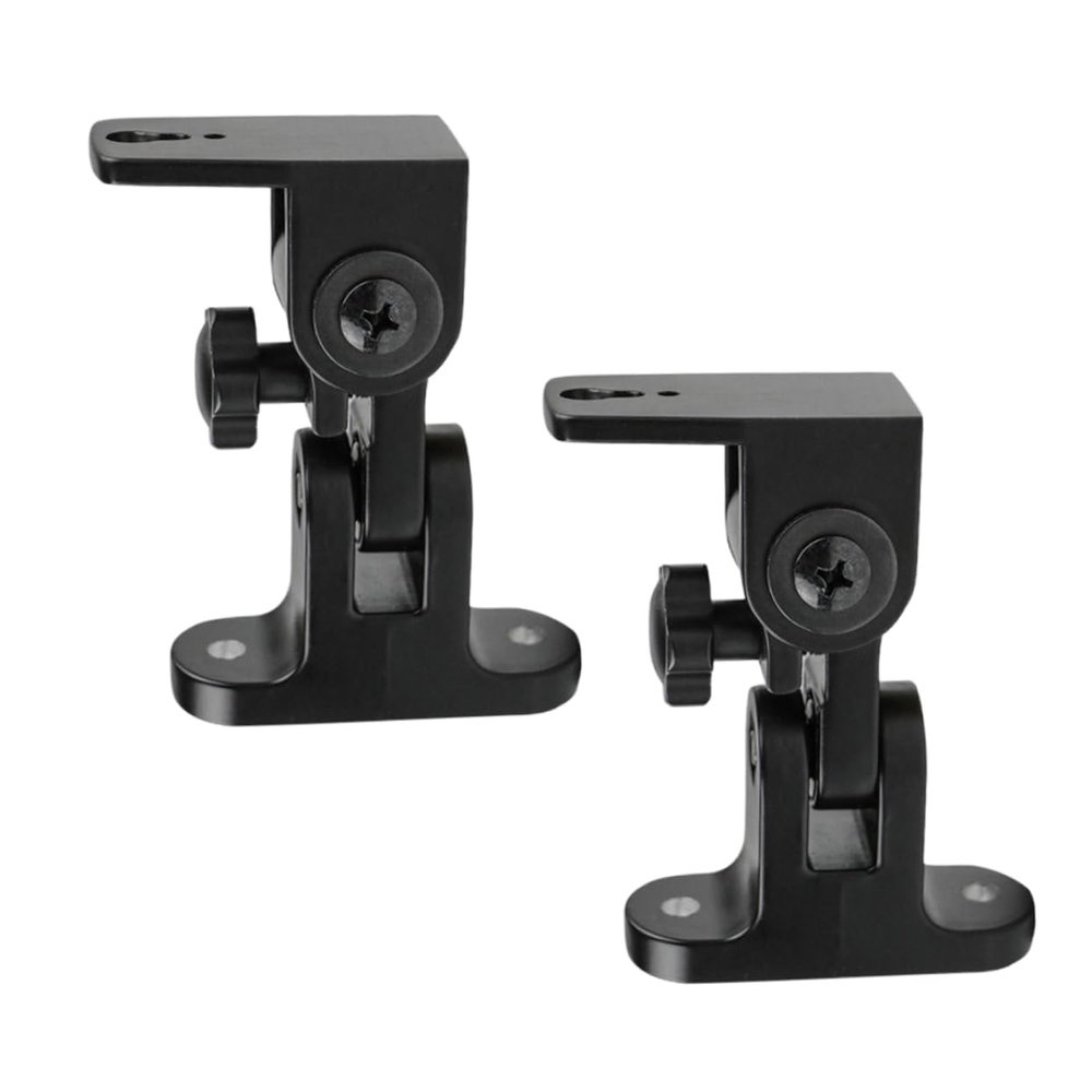 Homoyoyo 2pcs Speaker Wall Mount Bracket Tilt Turn Mechanism Alloy Design for Optimal Surround Sound Easy Assembly Compatible Various Speakers and Lighting