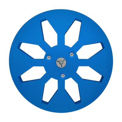 DirectNine Basics 7"" x 1/4"" Empty Take Up Reel to Reel, Aluminum Alloy Universal Open Reel Audio Takeup Reel for Recording Nab (BLUE), 7-8 ivory