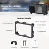 Nitze Monitor Cage Kit,with HDMI Cable Clamp and LS5-B2 Sunhood Built-in Multiple 1/4" Threaded Holes,for SLR Camera Monitor,Compatible with Feelworld F6 PLUSX / F6 Plus / F5 PRO / F5 Prox view 2