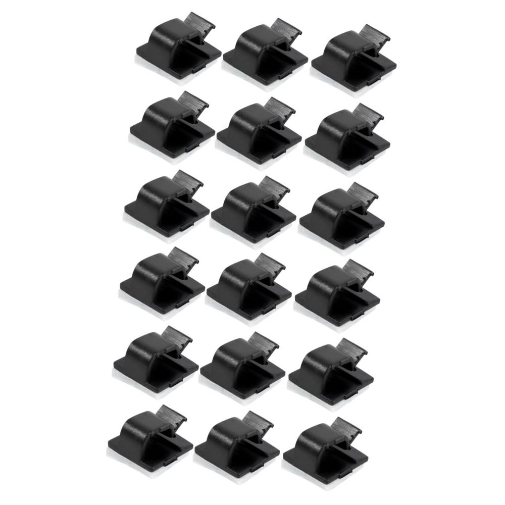 Angoily 100pcs Cable Fixing Buckle Self-Adhesive Cable Clamp Organizers Cord Management Clips Easy Install for Computer Tv Christmas Lights