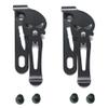 2PCS 29mm x 69mm Metal Spring Belt Rose Black Color Clips for Kydex Sheath Holster Knife Sheath Clip (Left Style view 1