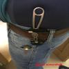 2PCS 29mm x 69mm Metal Spring Belt Rose Black Color Clips for Kydex Sheath Holster Knife Sheath Clip (Left Style view 4