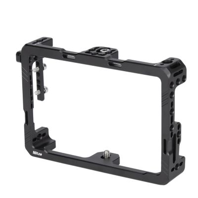 Nitze Monitor Cage, with HDMI Cable Clamp 1/4 ARRI locating Holes and a 3/8" ARRI locating, for SLR Camera, Monitor, and Tripod Compatible with Feelworld F6 PLUSX / F6 Plus / F5 PRO / F5 Prox