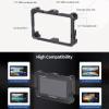 Nitze Monitor Cage, with HDMI Cable Clamp 1/4 ARRI locating Holes and a 3/8" ARRI locating, for SLR Camera, Monitor, and Tripod Compatible with Feelworld F6 PLUSX / F6 Plus / F5 PRO / F5 Prox view 2