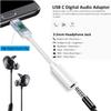 2 Pack USB C to 3.5 mm Headphone Jack Adapter, [MFi Certified] Type C to Headphone Aux Audio Connectors Dongle Converter Compatible with iPhone 15 Pro Max/15 Pro/15 Plus, Samsung Galaxy, Pixel, White view 3