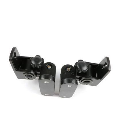 Angoily 2pcs Speaker Wall Mount Bracket Zinc Alloy Holder Rotation Tilt for Surround Easy Assembly Black