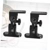 Angoily 2pcs Speaker Wall Mount Bracket Zinc Alloy Holder Rotation Tilt for Surround Easy Assembly Black view 2